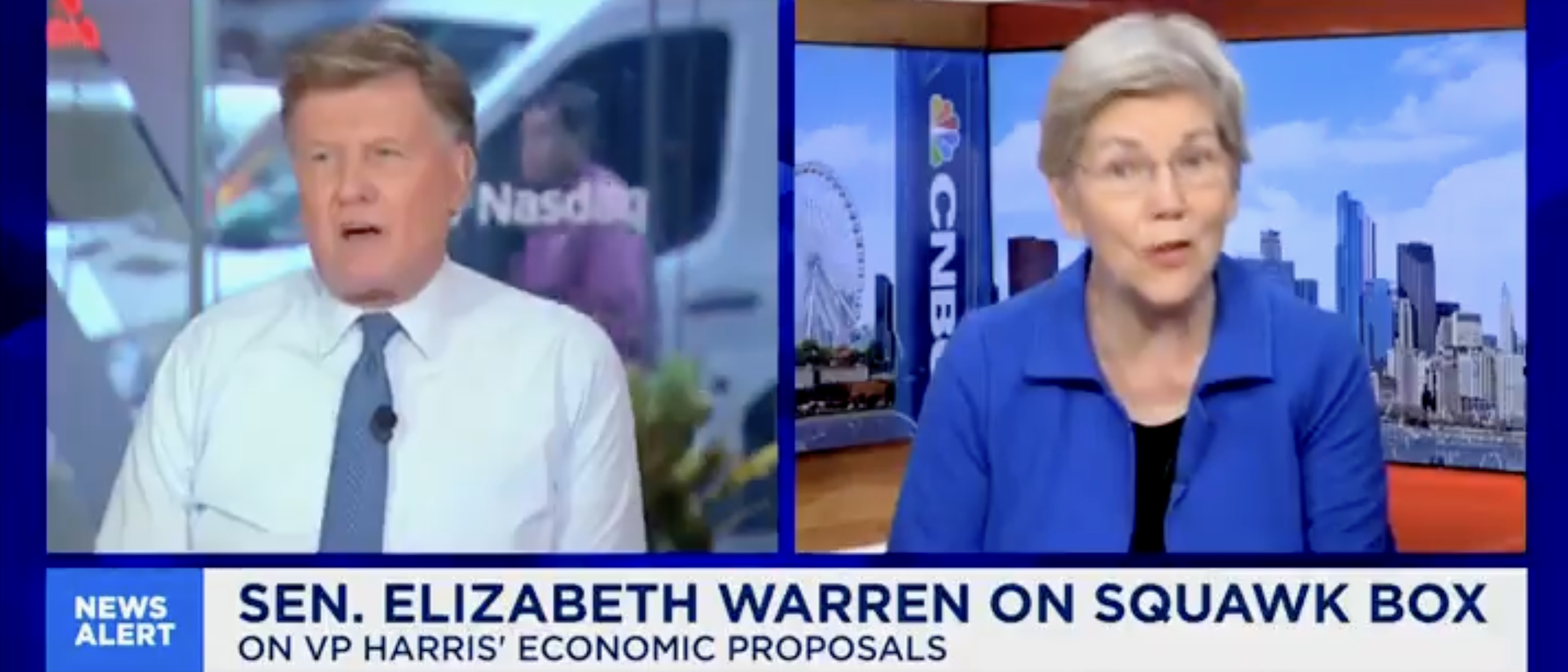 CNBC Host Becomes Distraught After Elizabeth Warren Talks Past His Argument Against Her Price Gouging Position